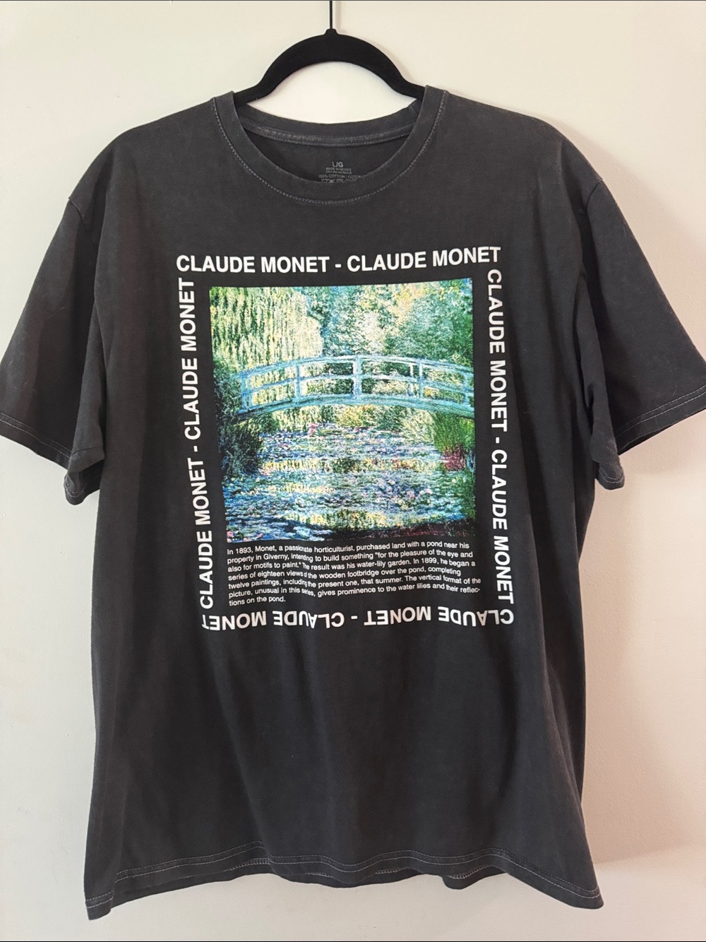 Claude Monet Graphic Tee - Black Men Large